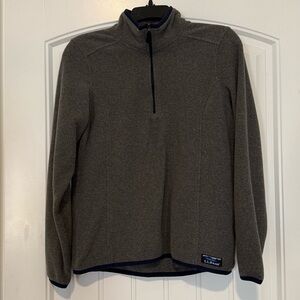 L.L. Bean Dark Gray 1/4 Zip Fleece Pullover - Womens Small EUC